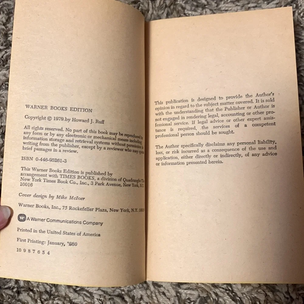 Howard J. Ruff HOW TO PROSPER DURING‎ THE COMING BAD YEARS Paperback 1979 Book
